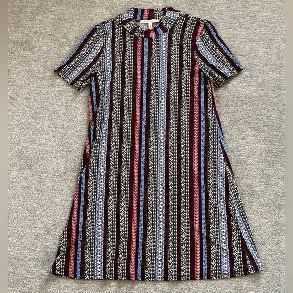 BCBGeneration Vertical Striped A-Line Dress - Picture 1 of 7